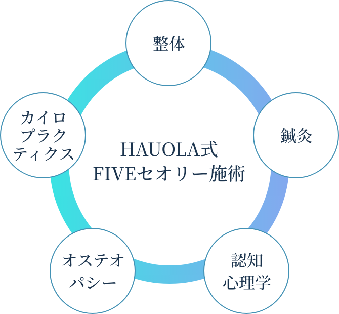HAUOLA式FIVEセオリー施術 ｜整体｜鍼灸｜認知心理学｜オステオパシー｜カイルプラティックス｜
